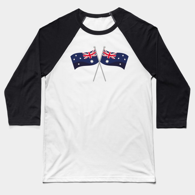 Australia day Baseball T-Shirt by Shop-now-4-U 